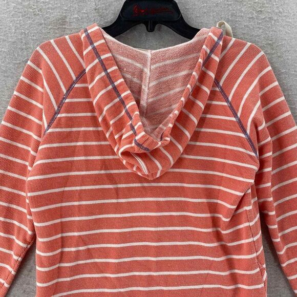 Columbia Tunic Pullover Hoodie Top Women SMALL Kangaroo Pocket Drawstring Orange - Picture 7 of 12